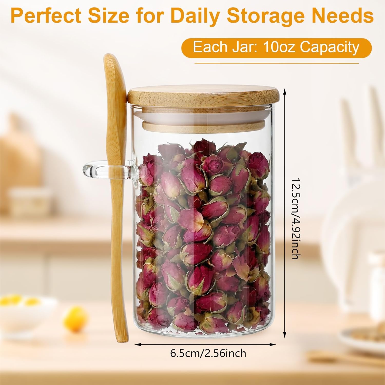 10 Pack Glass Jars with Bamboo - đánh giá và giá Food Storage Containers Glass