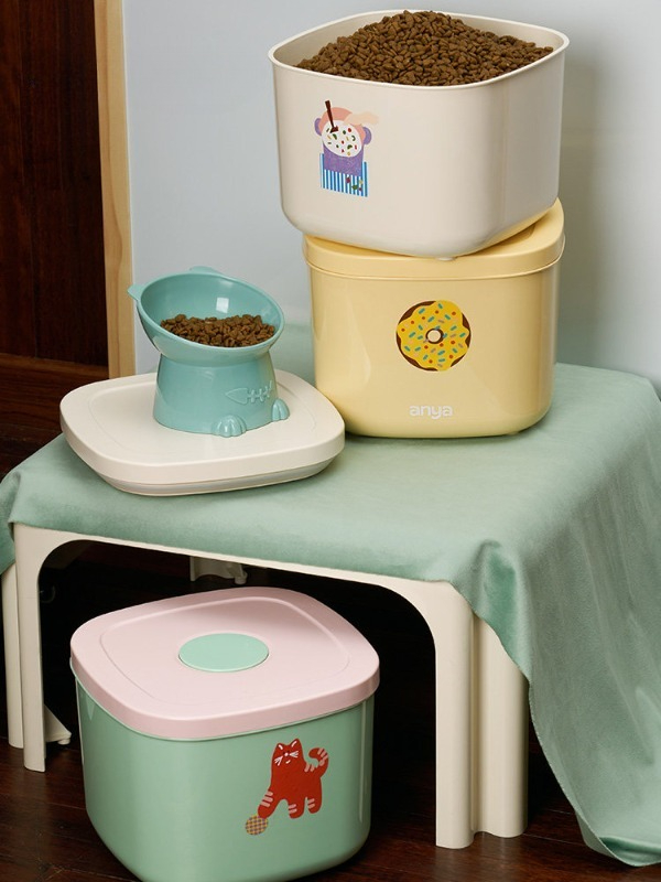 5.6LMacaron Color Scheme Push  - đánh giá và giá Food Storage Dog