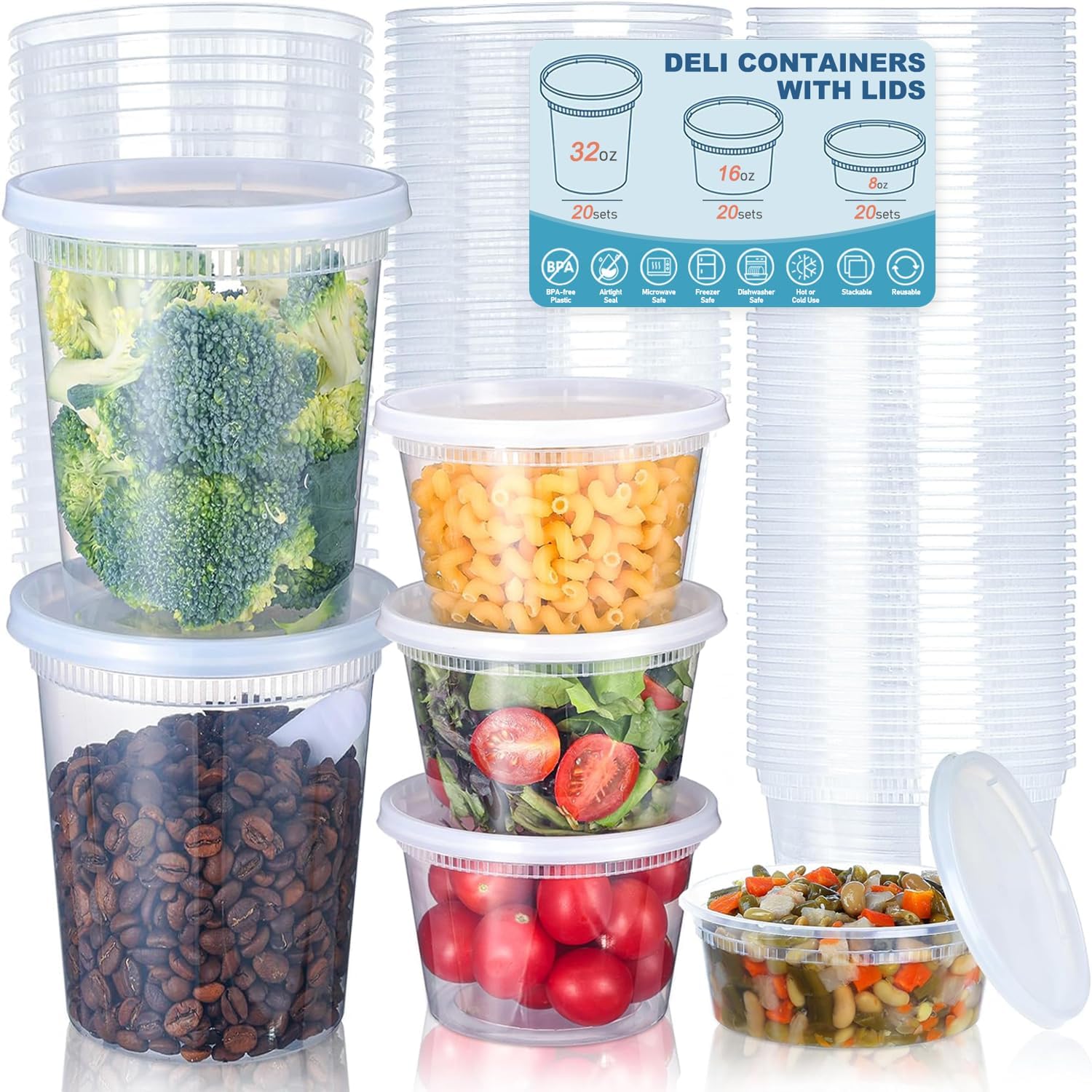 24pcs Deli Food Storage Contai - đánh giá và giá Food Storage Freezer