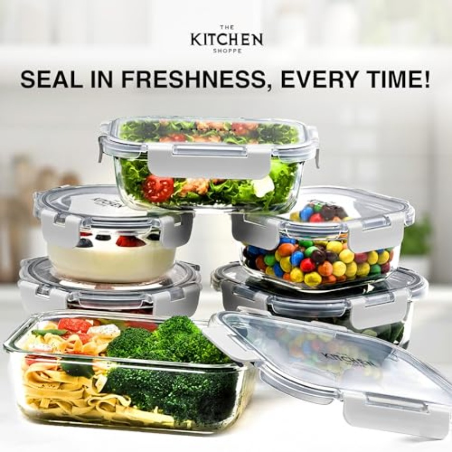 KITCHEN SHOPPE 24pc Borosilica - đánh giá và giá Food Storage Containers Glass
