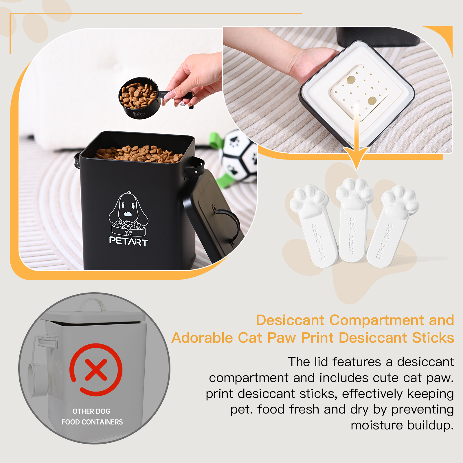 Large Capacity Pet Dog Feeders - đánh giá và giá Food Storage Dog