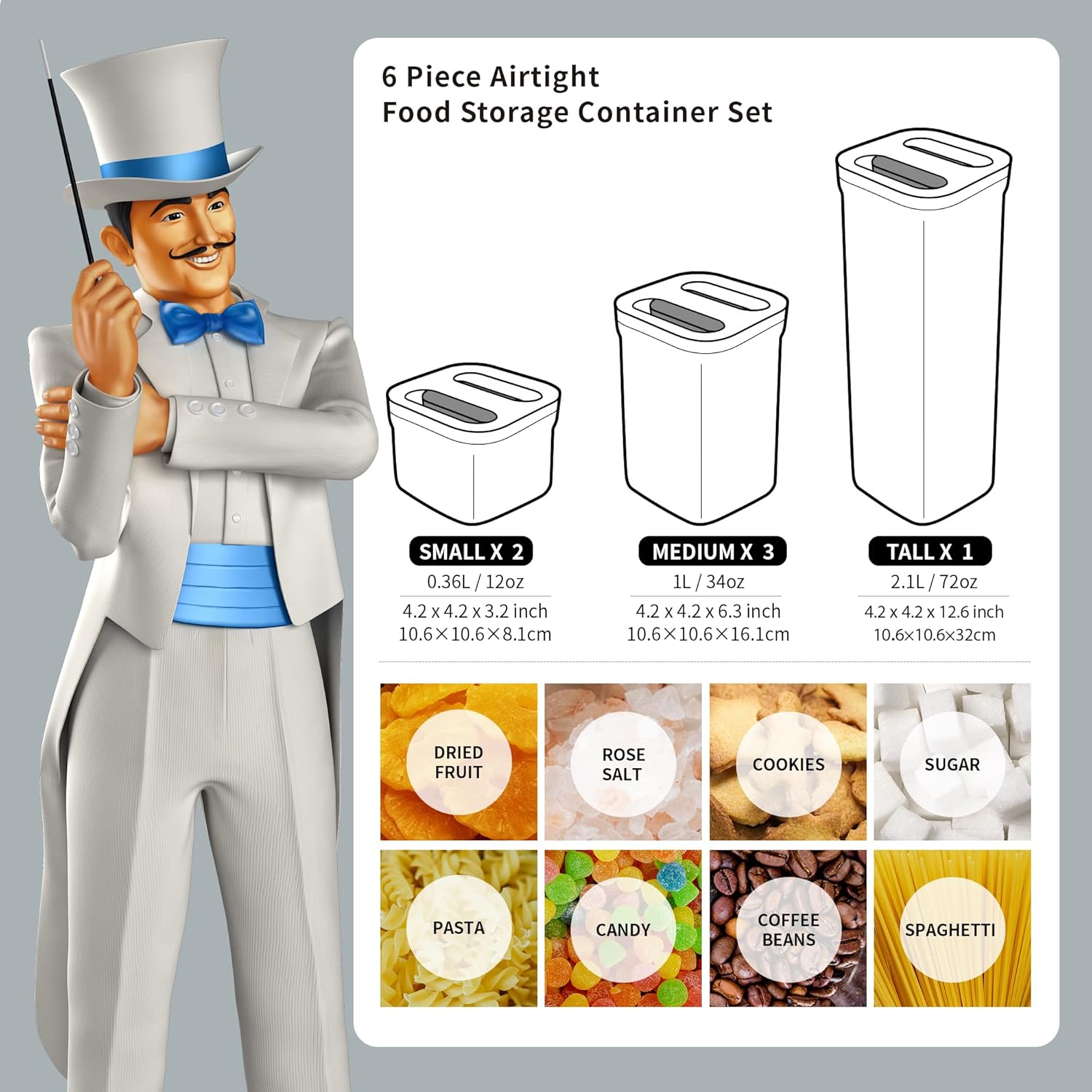 Airtight Food Storage Containe - đánh giá và giá Food Storage Kitchen Container Set
