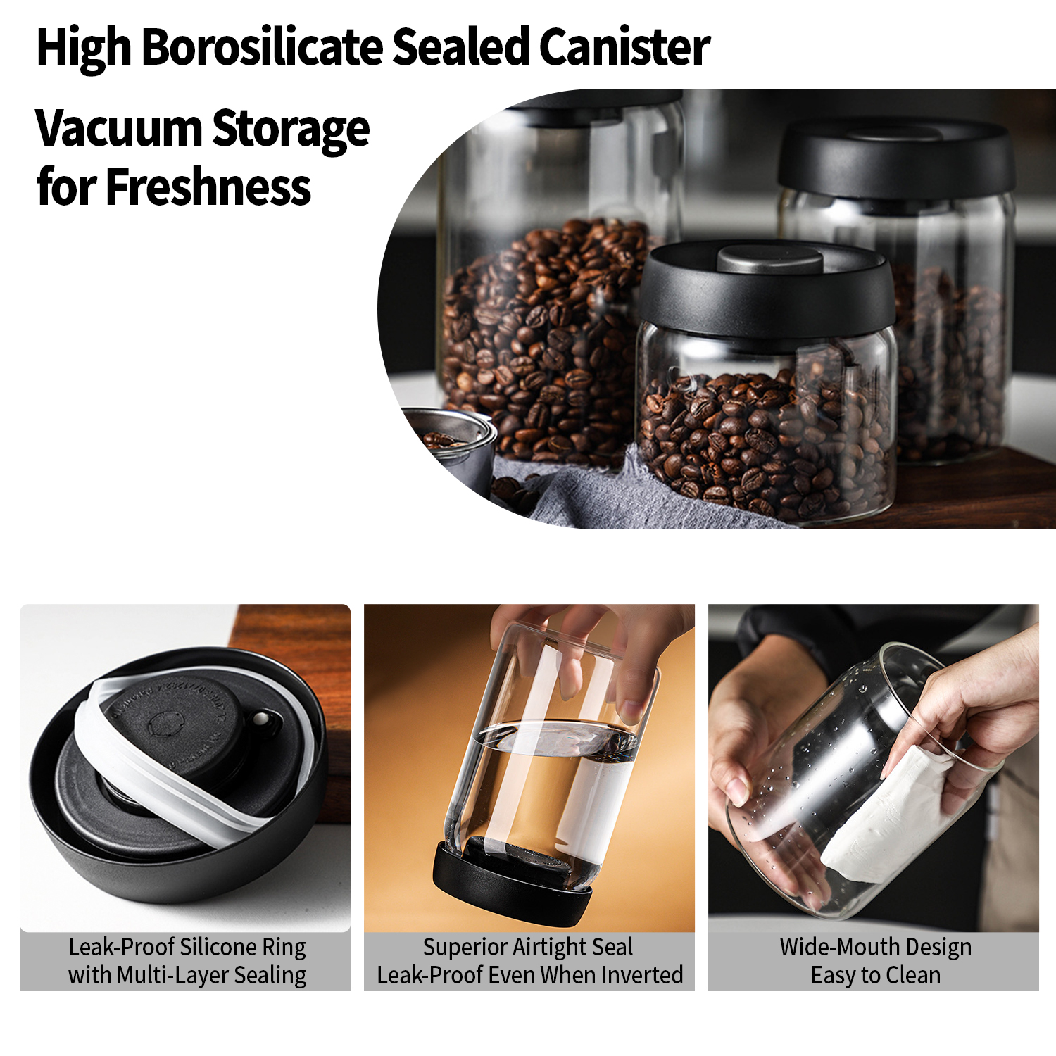 OANKR Vacuum Coffee Canister 5 - đánh giá và giá Food Storage Containers Glass