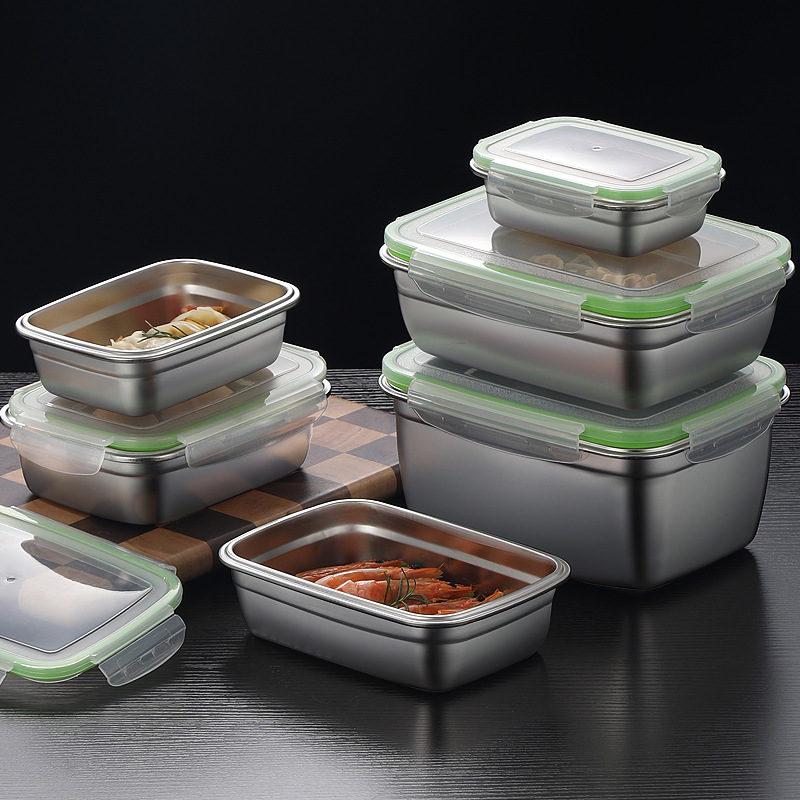 304 Stainless Steel Lunch Box  - đánh giá và giá Food Storage Kitchen Container Set