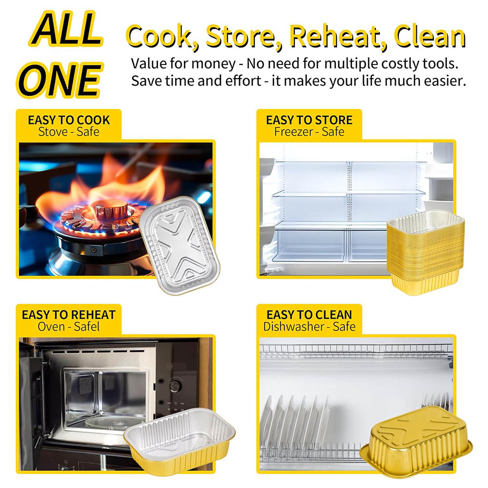 Small Aluminum Pans with Lids  - đánh giá và giá Food Storage Safety