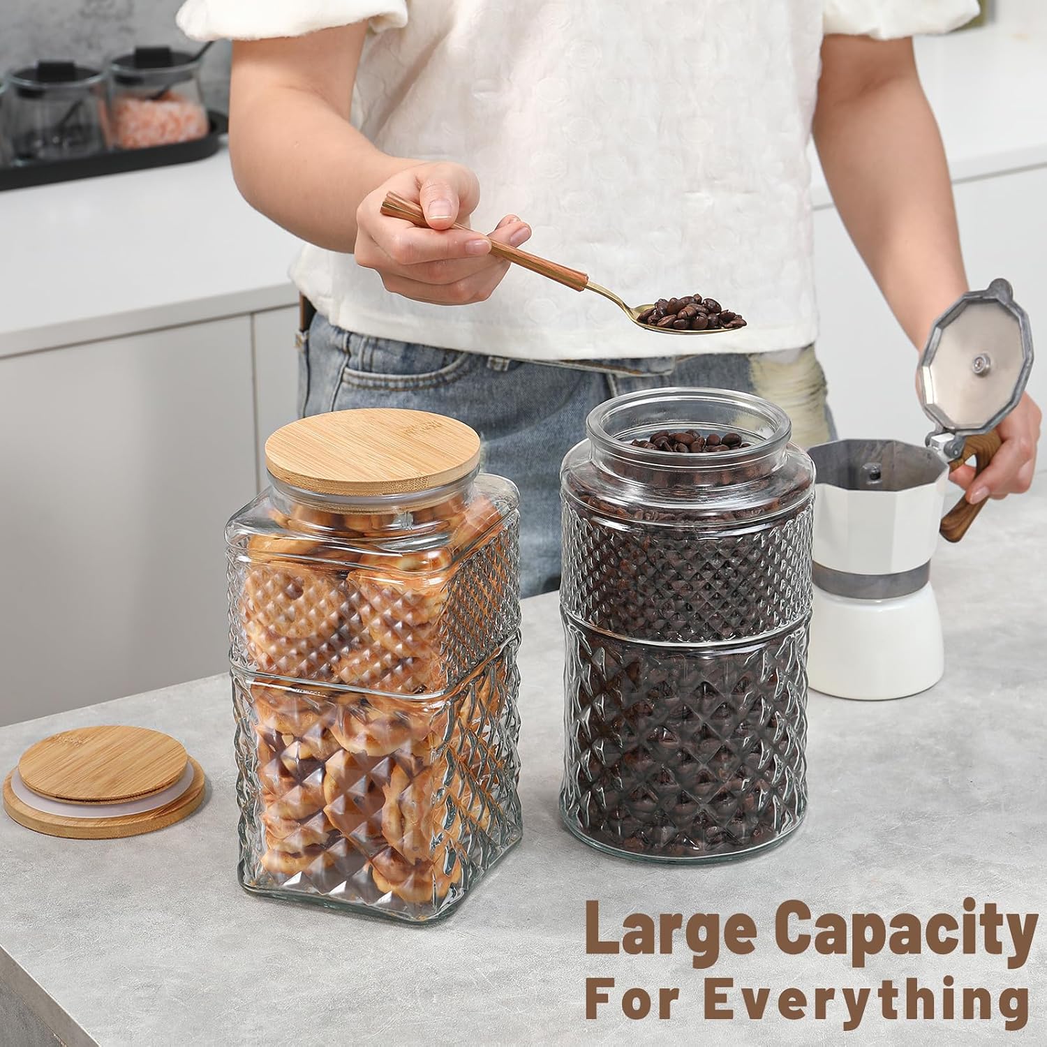 0.7Gallon/2600ml Glass Cookie  - đánh giá và giá Food Storage Containers Glass