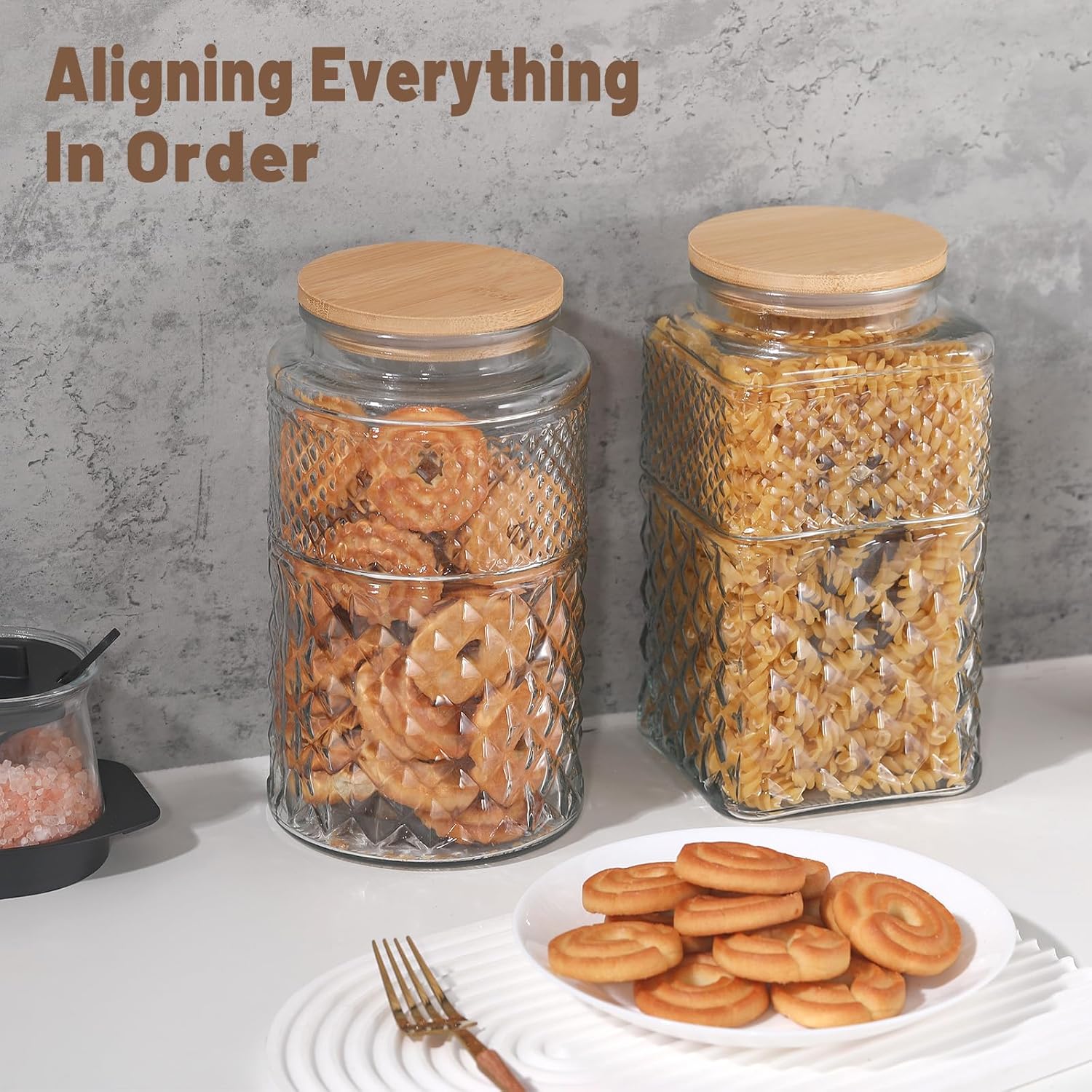 0.7Gallon/2600ml Glass Cookie  - đánh giá và giá Food Storage Containers Glass