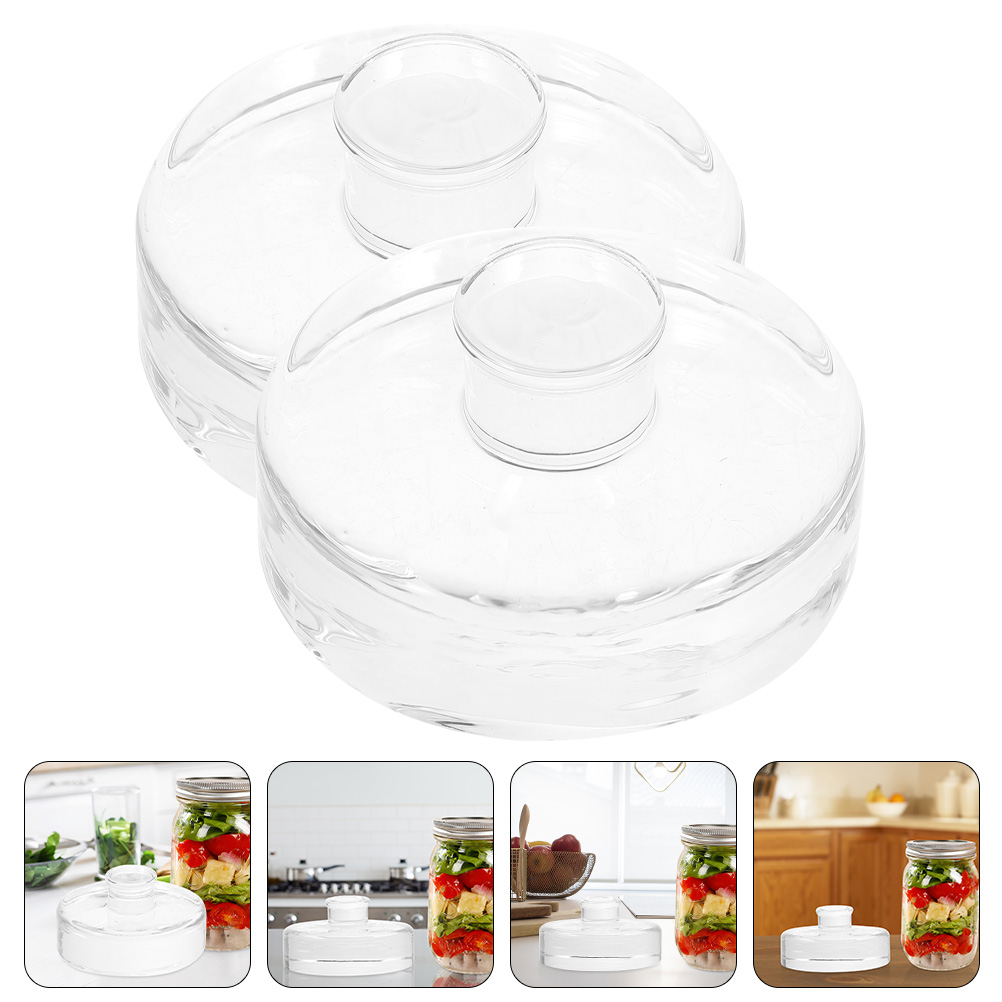 2 Pcs Fermented Glass Weights  - đánh giá và giá Mason Jar Wide Mouth