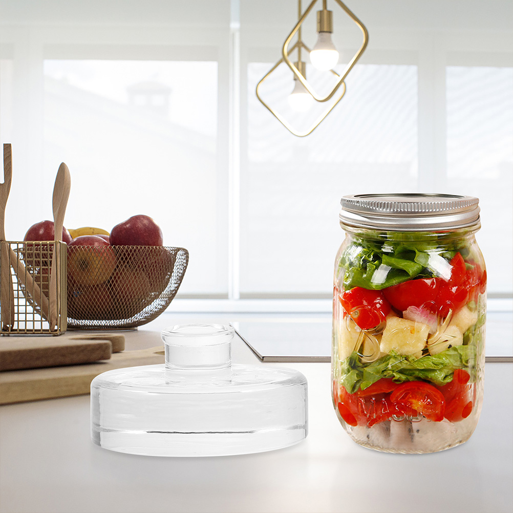 2 Pcs Fermented Glass Weights  - đánh giá và giá Mason Jar Wide Mouth