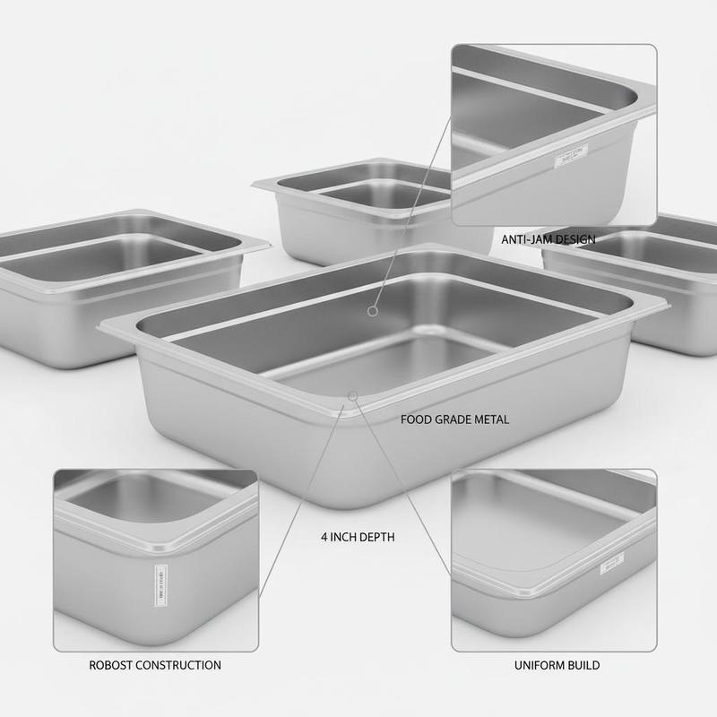 6 Pack Catering Trays Full Siz - đánh giá và giá Food Storage Restaurant
