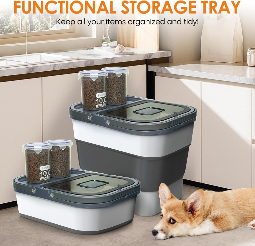35lbs Collapsible Dog Food Con - đánh giá và giá Food Storage Dog