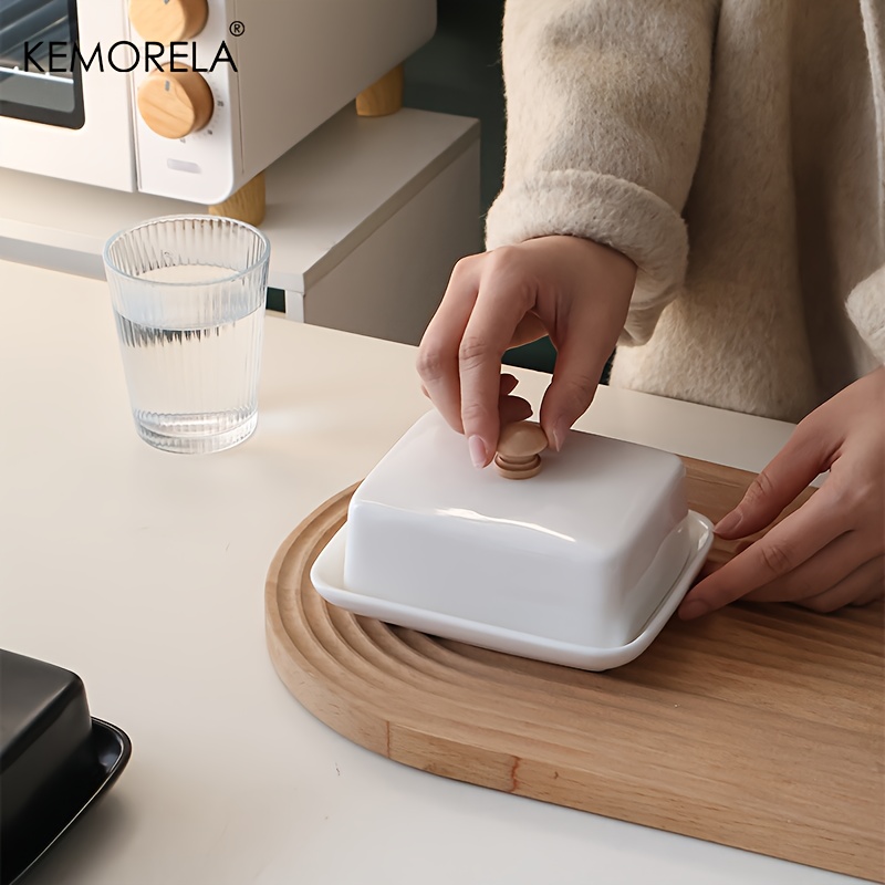 Ceramic Butter Dish with Lid R - đánh giá và giá Food Storage Restaurant