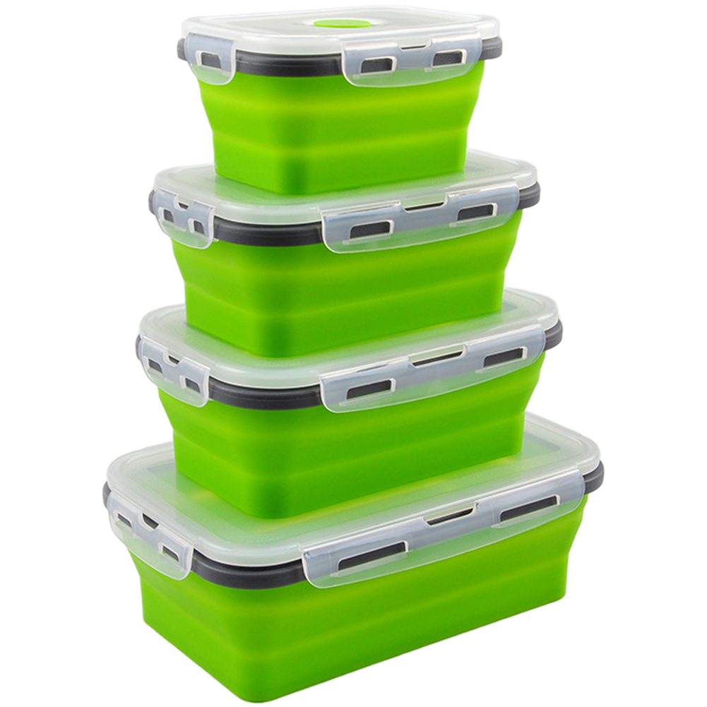 Foldable Silicone Lunch Box Se - đánh giá và giá Food Storage Lunch Box