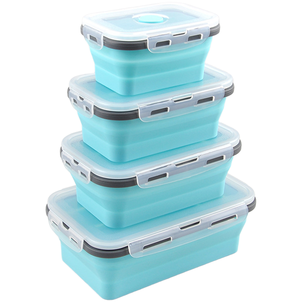 Foldable Silicone Lunch Box Se - đánh giá và giá Food Storage Lunch Box