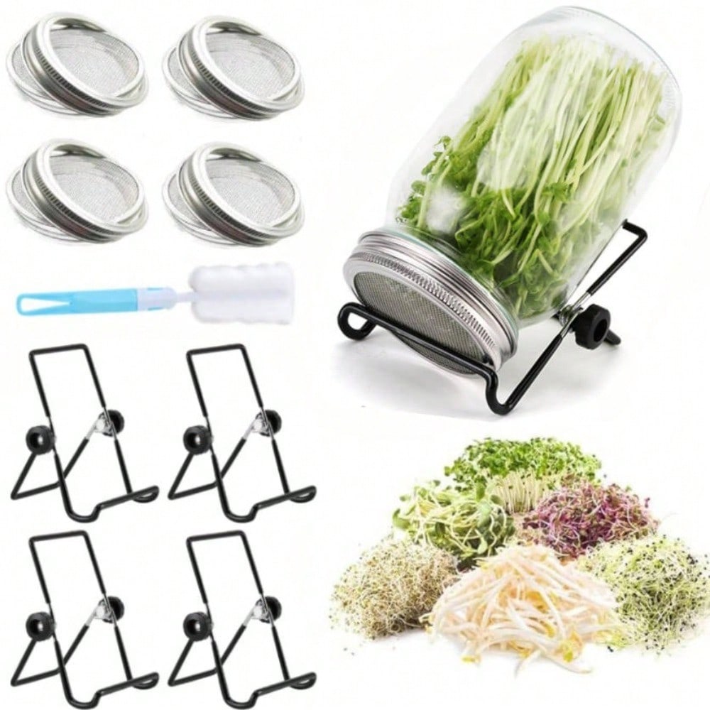 9pcs Sprouting Lids Growing Ki - đánh giá và giá Mason Jar Wide Mouth