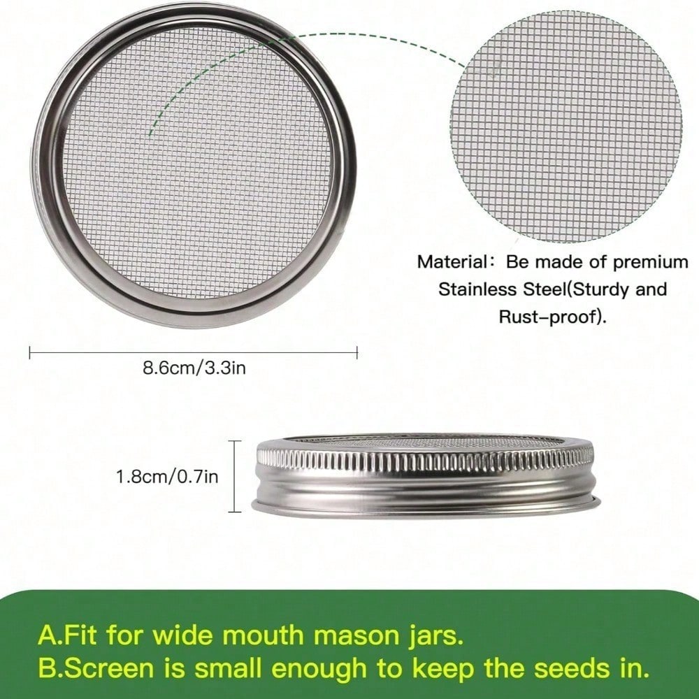9pcs Sprouting Lids Growing Ki - đánh giá và giá Mason Jar Wide Mouth