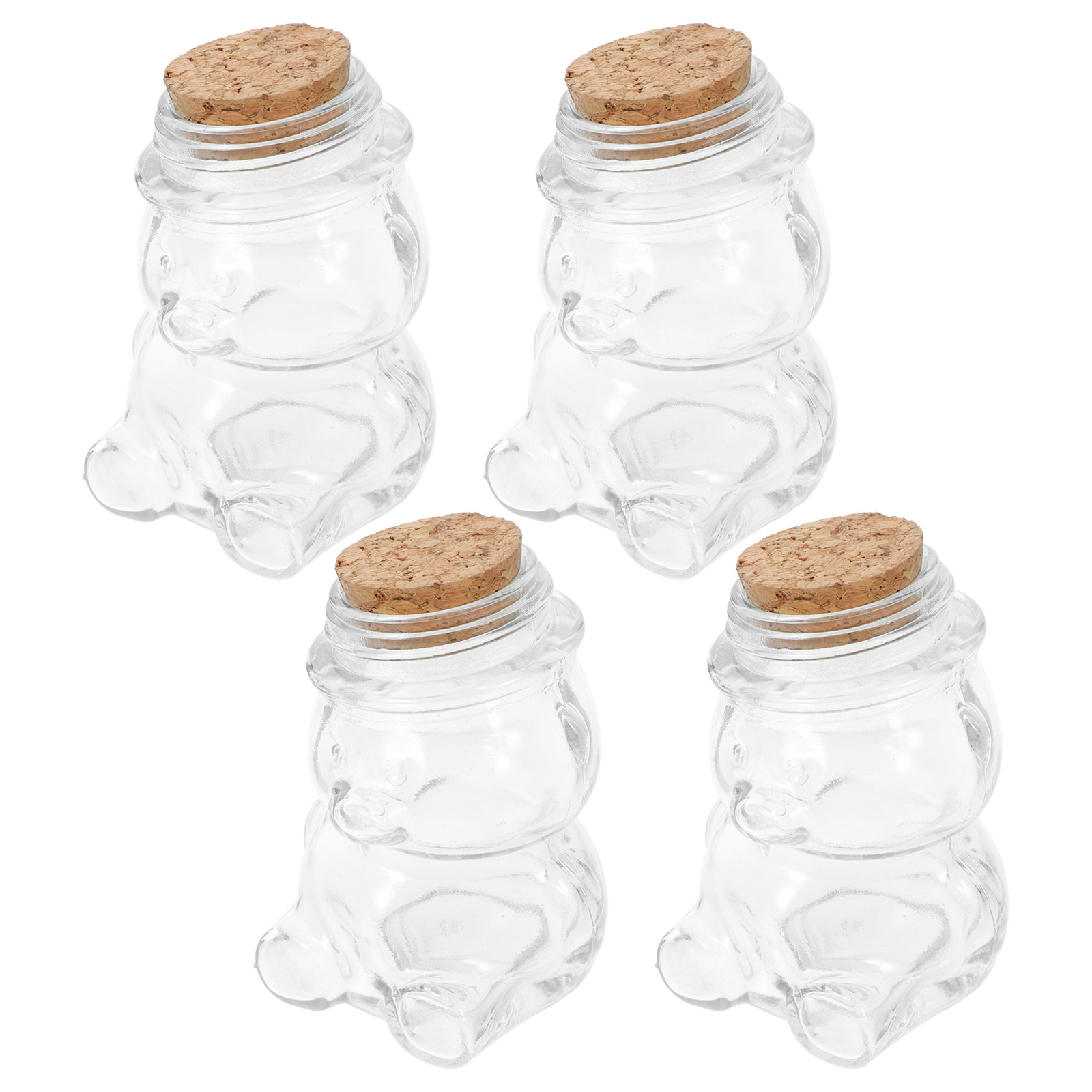 4Pcs Glass Candy Jar Set Trans - đánh giá và giá Food Storage Containers Glass