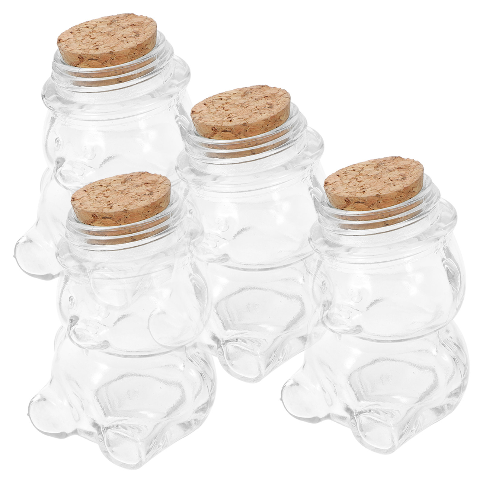4Pcs Glass Candy Jar Set Trans - đánh giá và giá Food Storage Containers Glass
