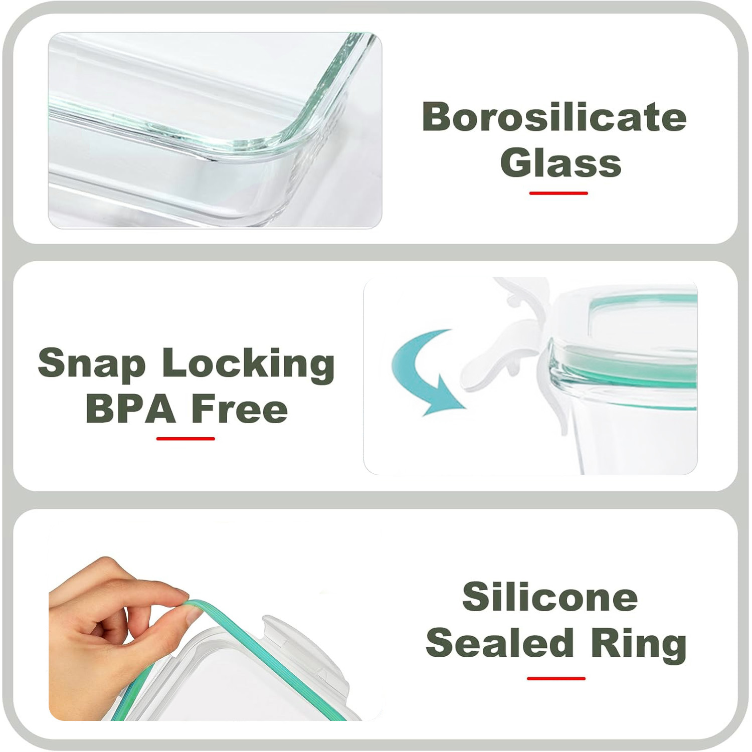 8-Pack Airtight Glass Food Sto - đánh giá và giá Food Storage Containers Glass