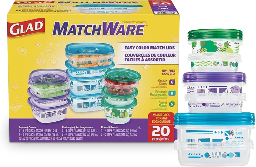 20-Piece BPA Free Plastic Food - đánh giá và giá Food Storage Variety Pack
