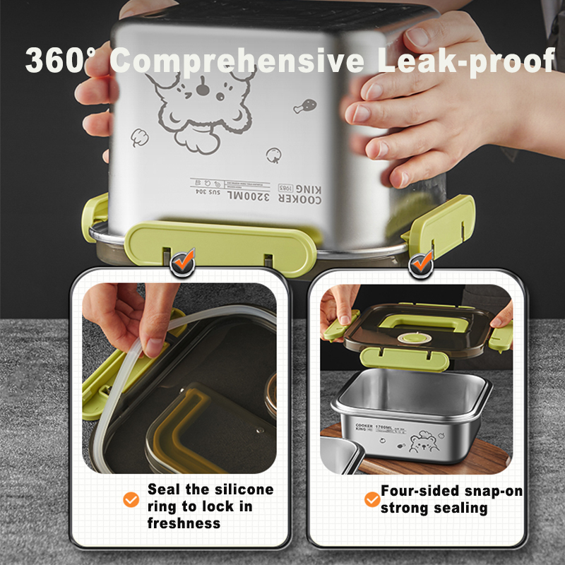 COOKER KING 420ml-6200ml Large - đánh giá và giá Food Storage Lunch Box