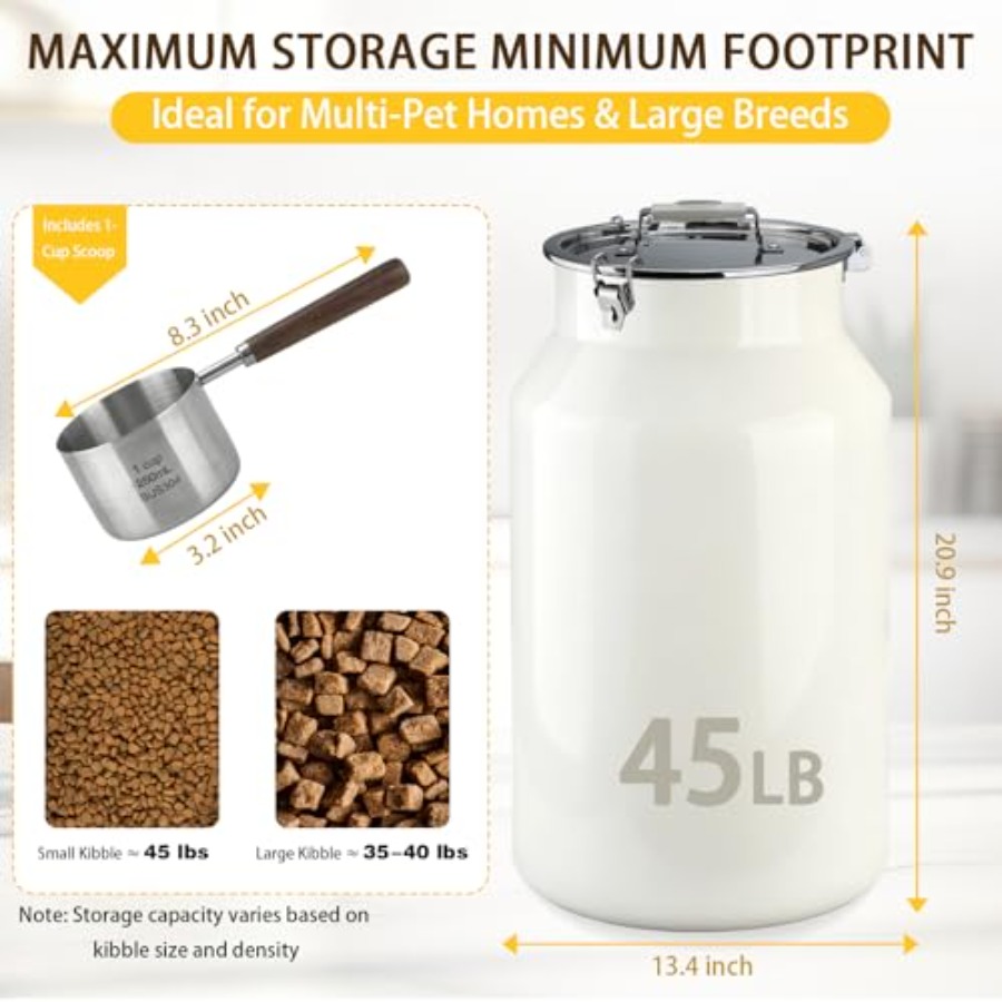 Pet food storage container for - đánh giá và giá Food Storage Dog