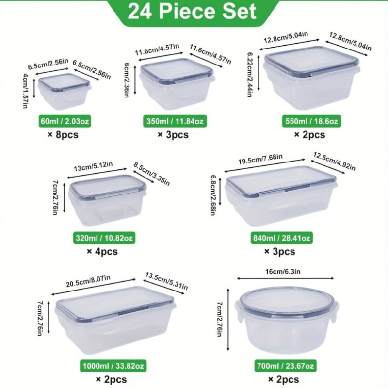 48PCS BPA-Free Food Storage Se - đánh giá và giá Food Storage Kitchen Container Set