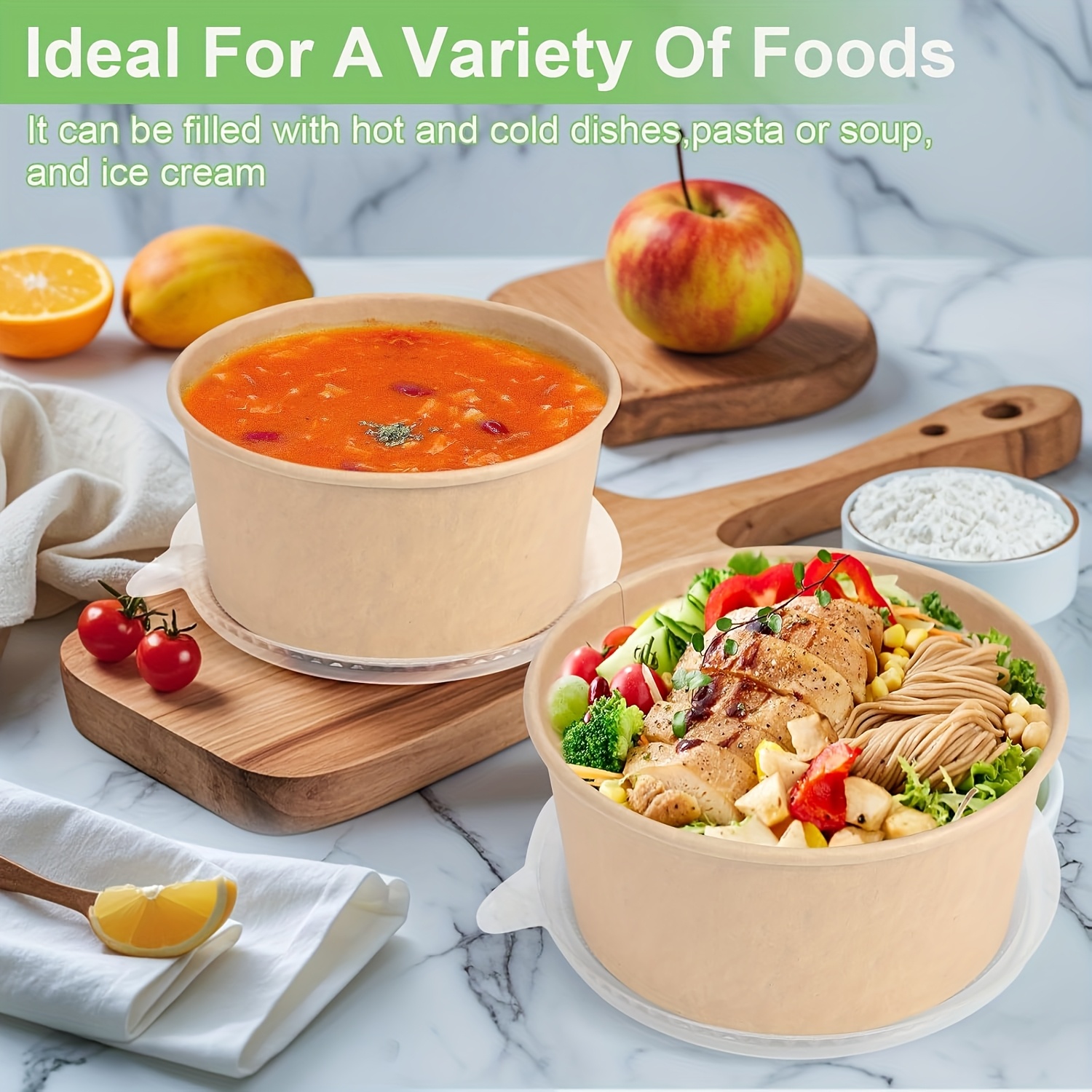 25Oz/750Ml 25/50 Pack Paper Bo - đánh giá và giá Food Storage Safety