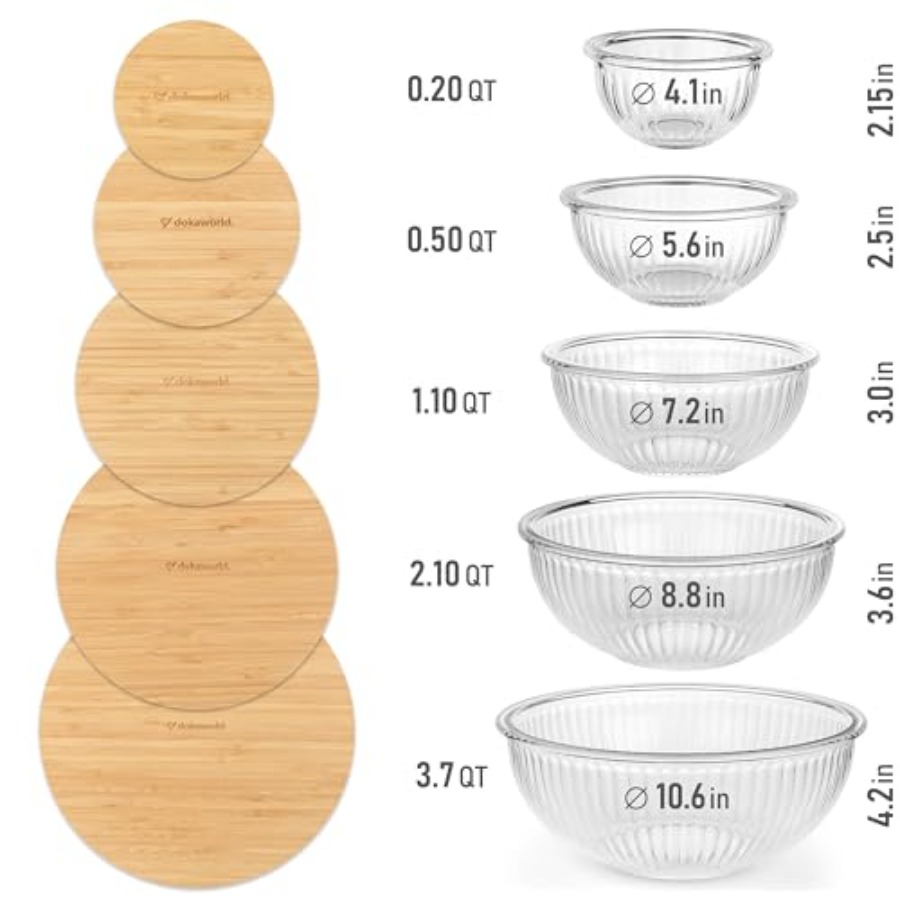 Stackable Space-Saving Set of  - đánh giá và giá Food Storage Glass Set