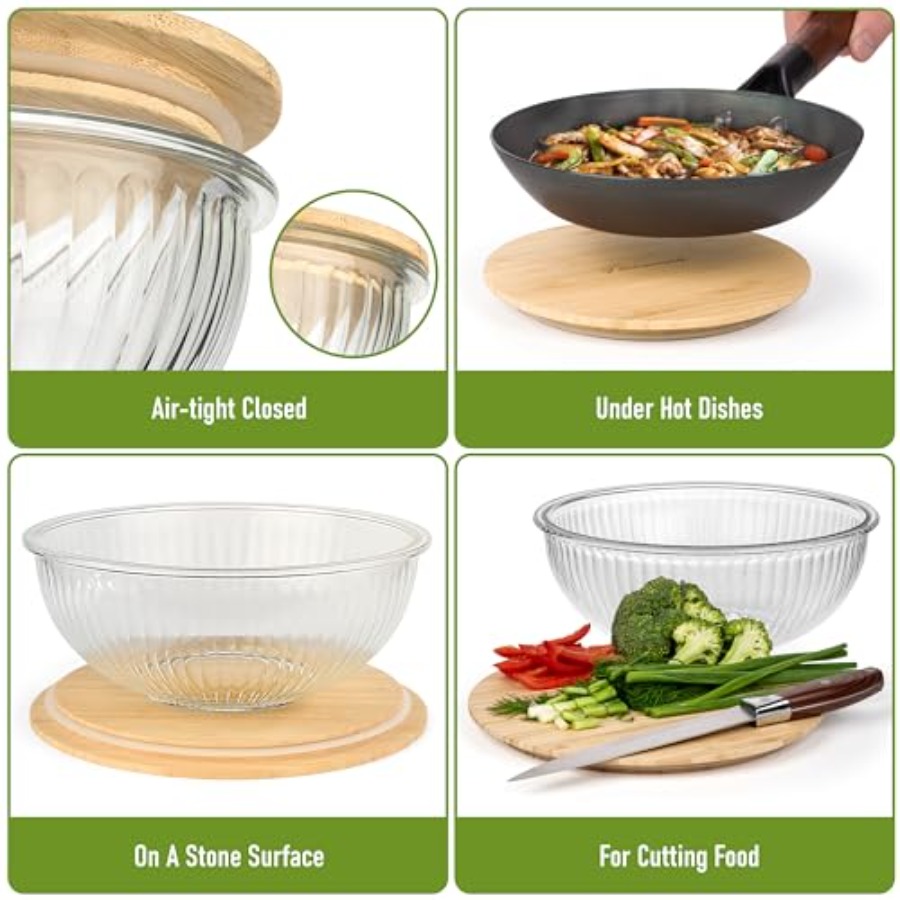Stackable Space-Saving Set of  - đánh giá và giá Food Storage Glass Set
