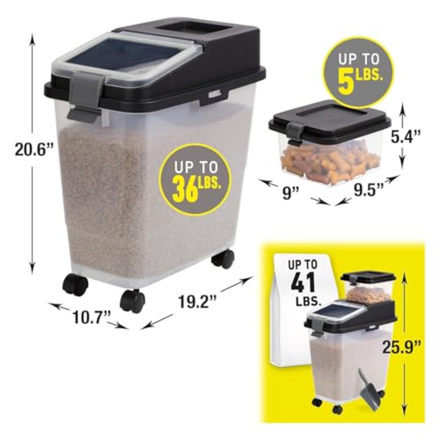 3 Piece Airtight Dog Food Stor - đánh giá và giá Food Storage Dog