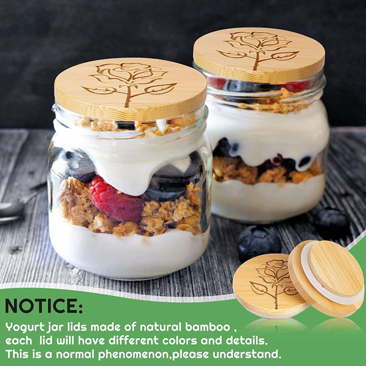 6pcs Wood Mason Jar Lid Reusab - đánh giá và giá Mason Jar Wide Mouth
