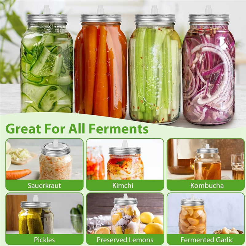 ABLK 4Pcs Fermentation Lids Wi - đánh giá và giá Mason Jar Wide Mouth