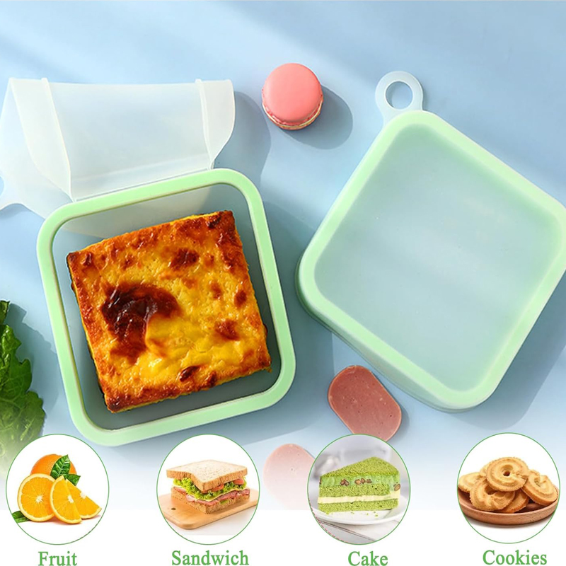 Silicone Sandwich Toast Bento  - đánh giá và giá Food Storage Safety