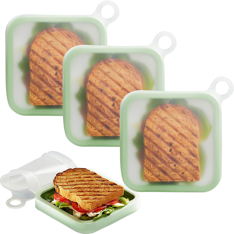 Silicone Sandwich Toast Bento  - đánh giá và giá Food Storage Safety