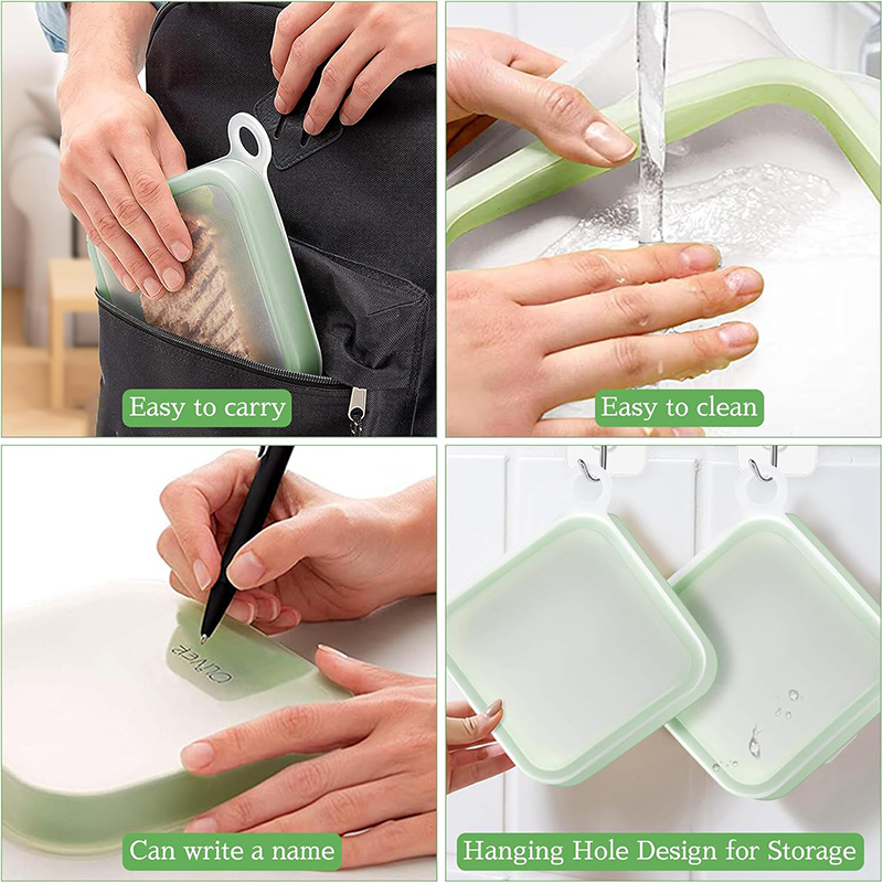 Silicone Sandwich Toast Bento  - đánh giá và giá Food Storage Safety