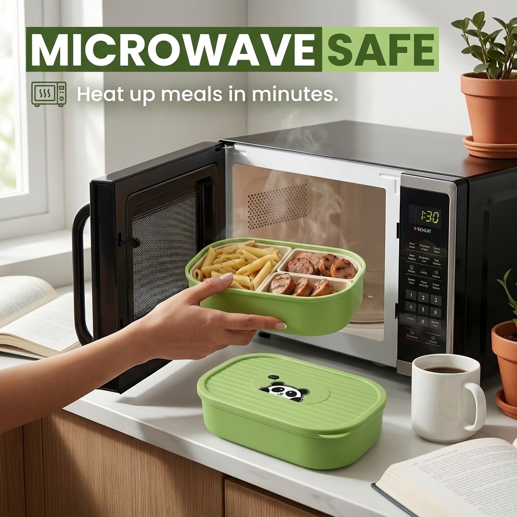 Cute Plastic Divided Lunch Box - đánh giá và giá Food Storage Safety