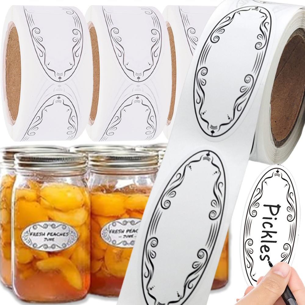 Oval Labels Blank Stickers Foo - đánh giá và giá Food Storage Restaurant