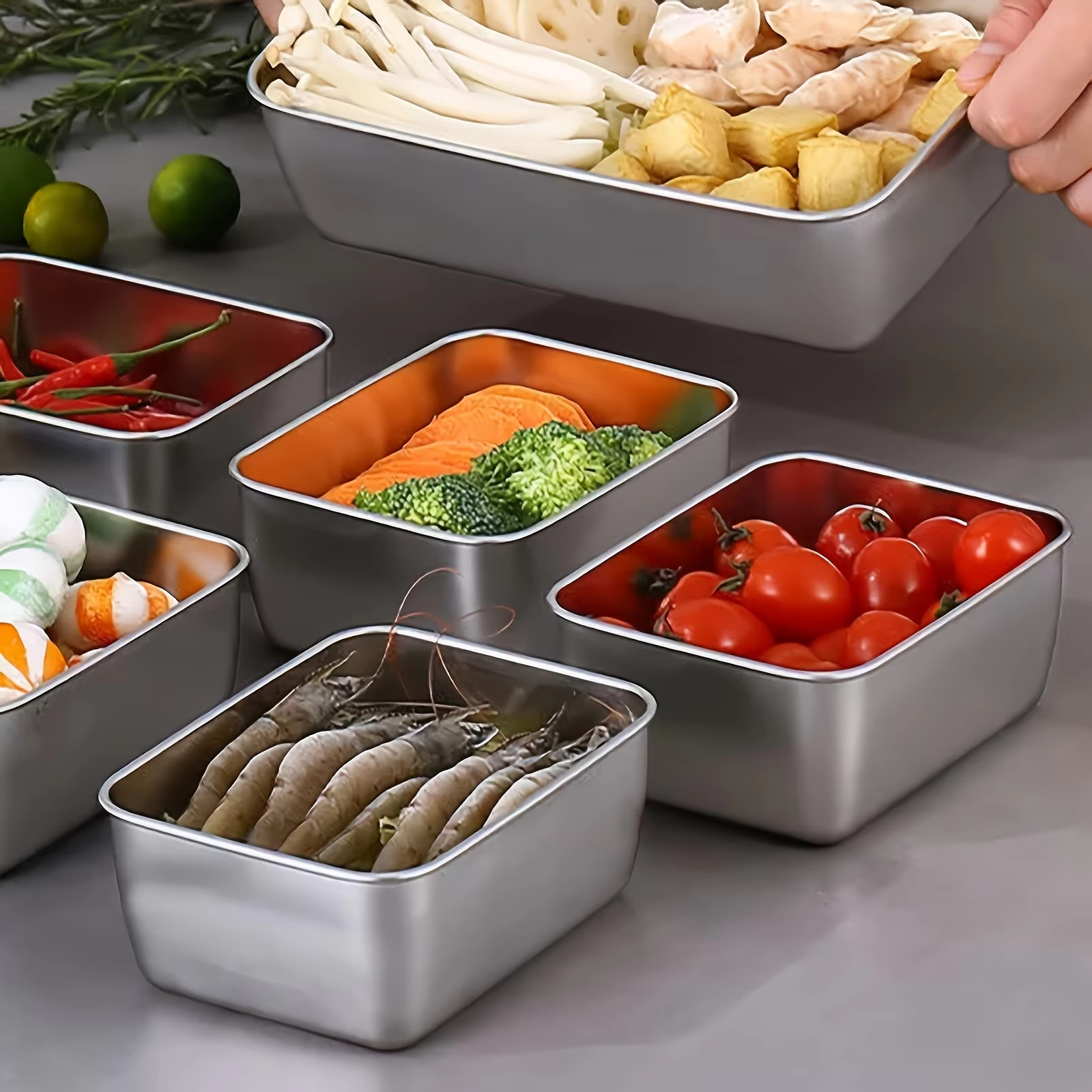 6-Piece Stainless Steel Food S - đánh giá và giá Food Storage Camping