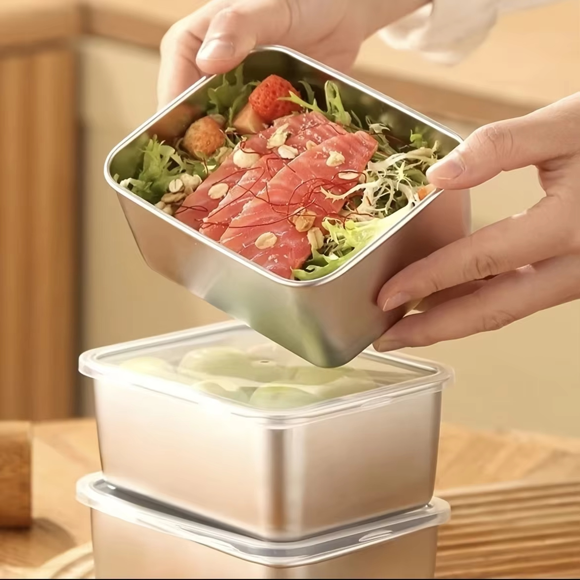 6-Piece Stainless Steel Food S - đánh giá và giá Food Storage Camping